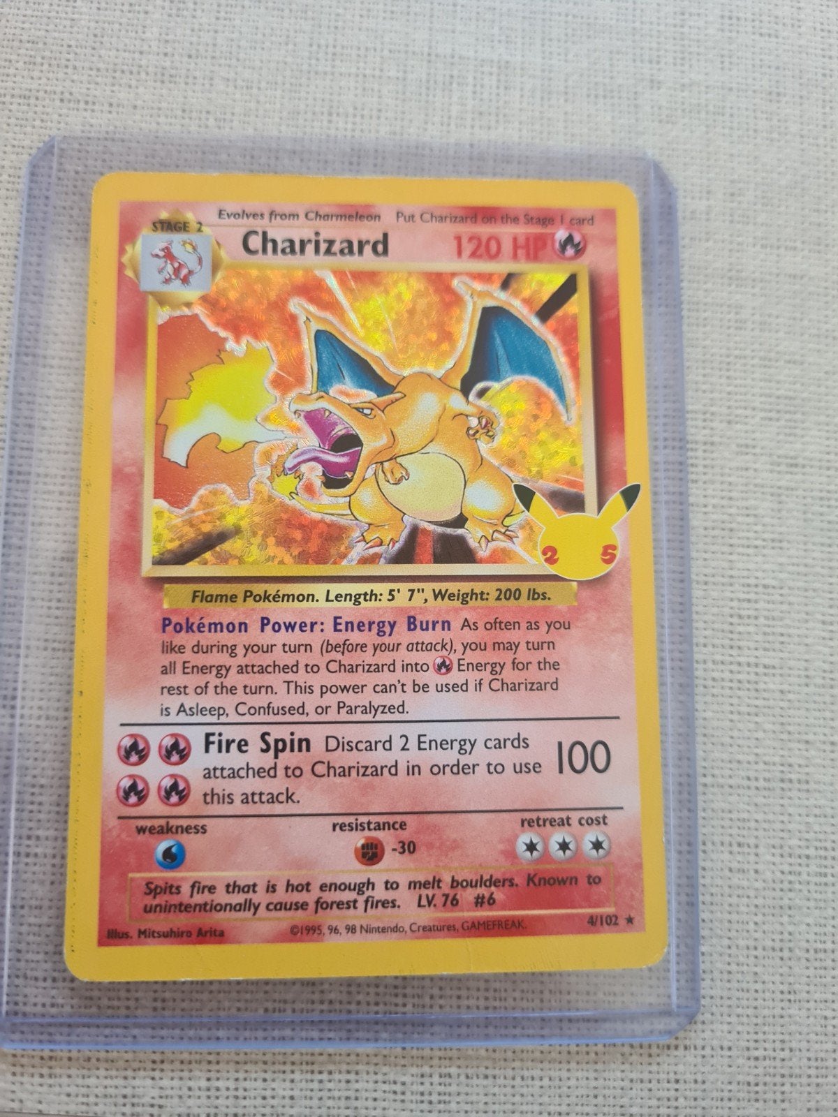 Charizard Celebrations 4, Ophalen of Verzenden, Gebruikt, Losse kaart