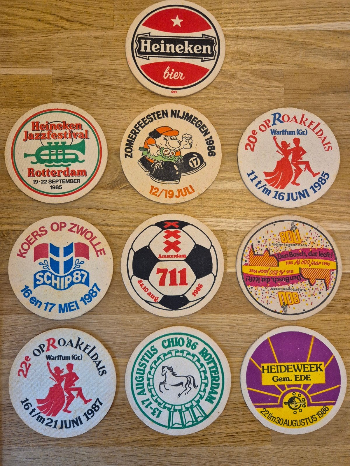 Vintage Bier Viltjes Collectie - Heineken, Festivals & Meer, Verzamelen, Ophalen of Verzenden, Gebruikt, Viltje(s), Heineken