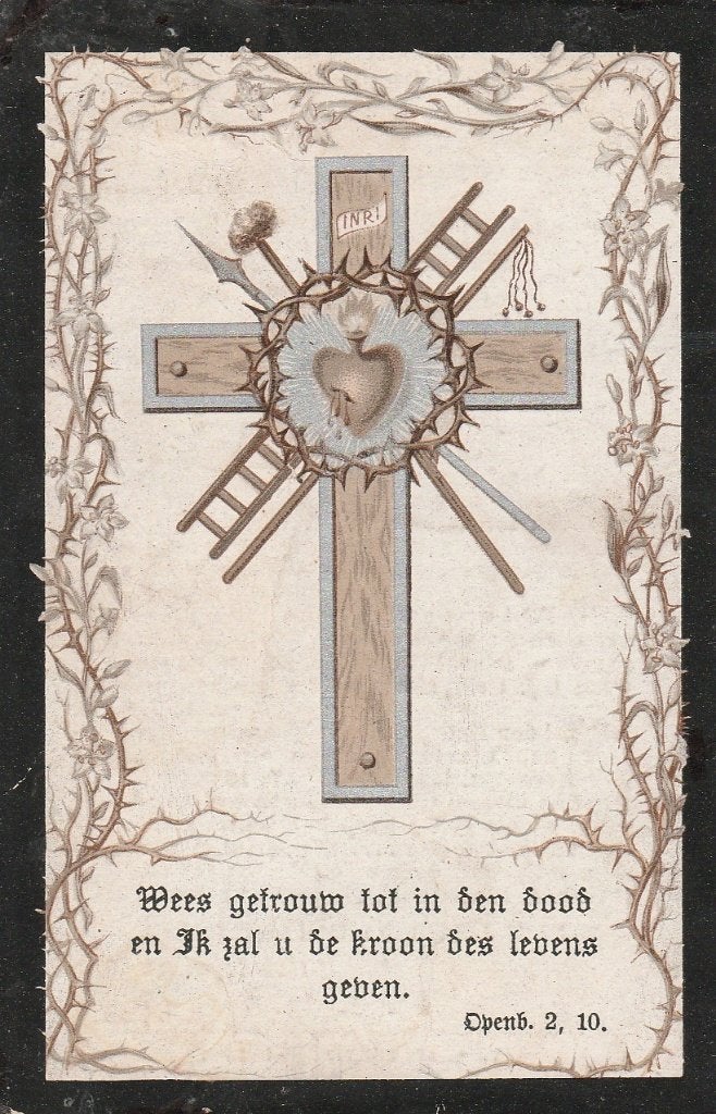 delft-hendrik v der burg-van velzen 1907, Ophalen of Verzenden, Bidprentje