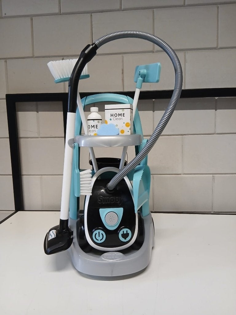 Smoby Schoonmaaktrolley met stofzuiger vanaf 3 jaar, Ophalen, Nieuw, Elektronica, Met geluid