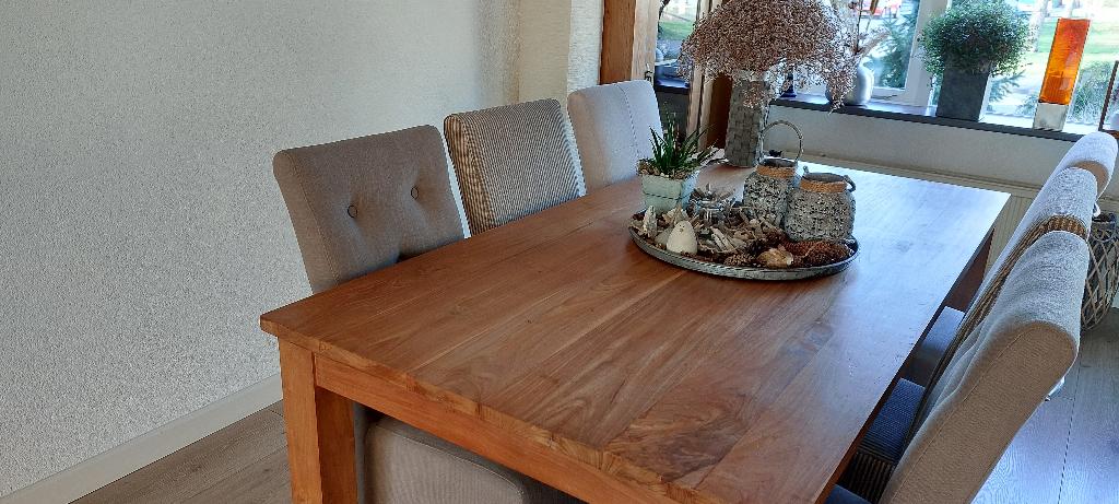 6 Eetkamer stoelen, Ophalen, Gebruikt, Overige kleuren, Stof