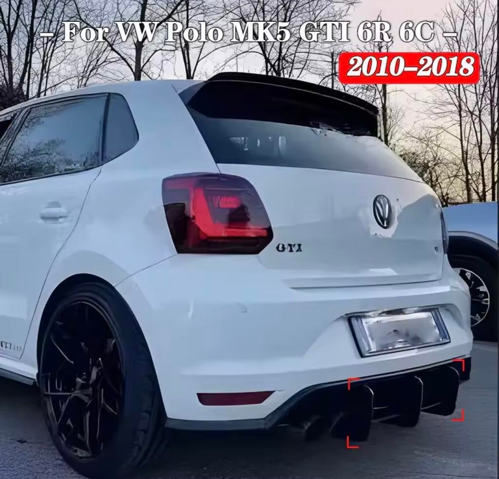 Achterbumper diffuser VW Polo MK6 GTI 6R 6C 2010-2018, Auto-onderdelen, Volkswagen, Nieuw, Ophalen of Verzenden, Achter