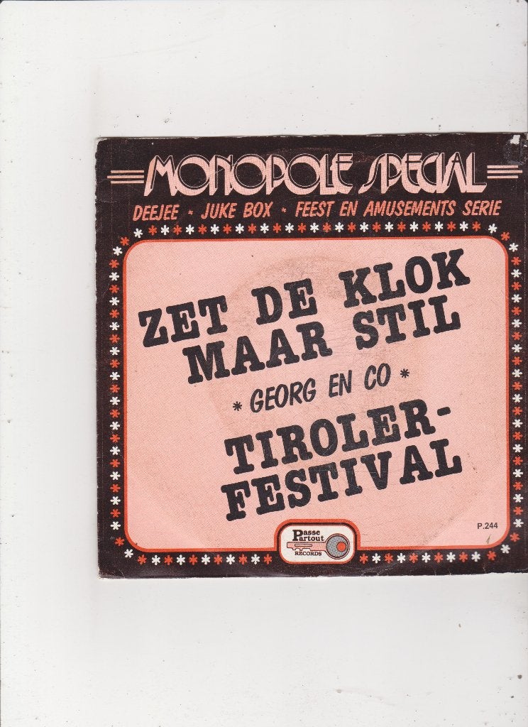 Single George & Co - Zet de klok maar stil, Ophalen of Verzenden, Gebruikt, 7 inch, Nederlandstalig