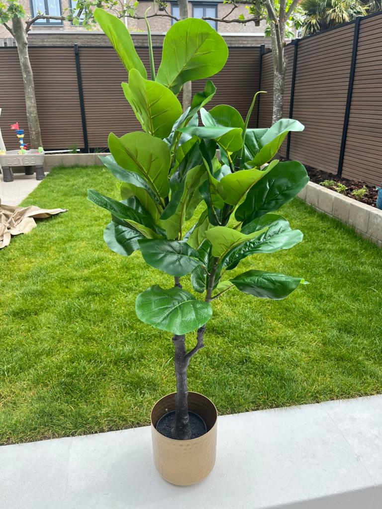 Mooie, zware Ficus Lyrata kunstplant, Ophalen, Zo goed als nieuw, Buiten