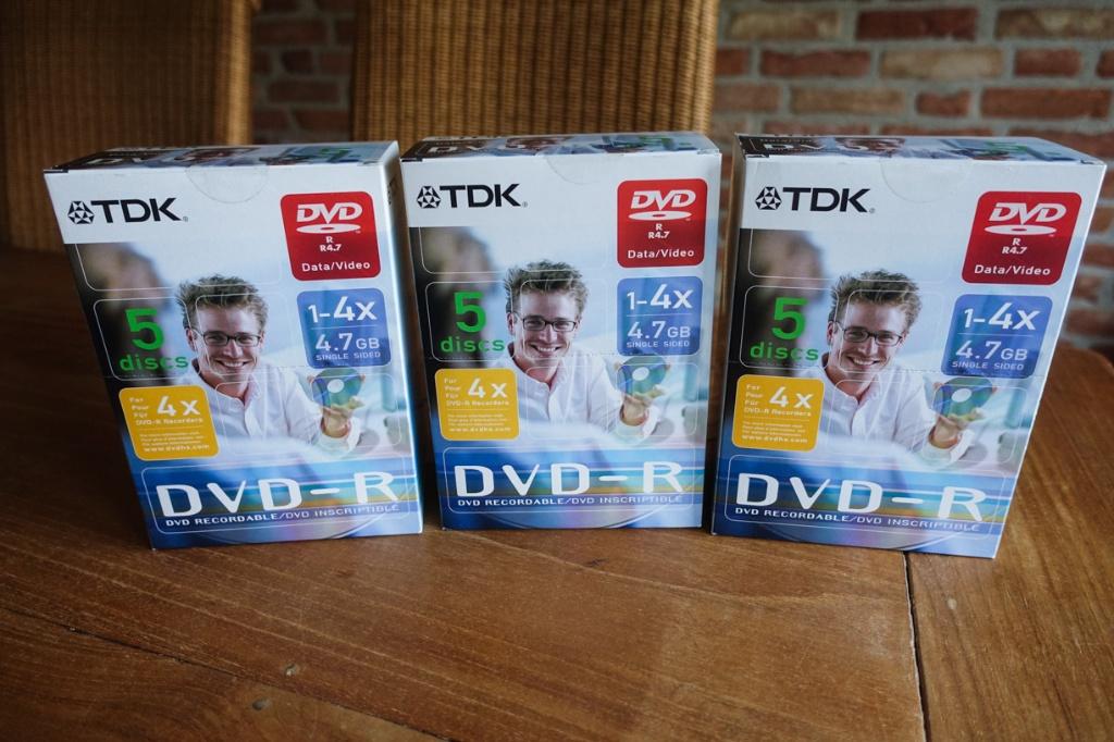 3 nieuwe dichte dozen TDK DVD-R - 1-4x 4,7 GB single sided, Ophalen of Verzenden, Nieuw, Dvd, TDK
