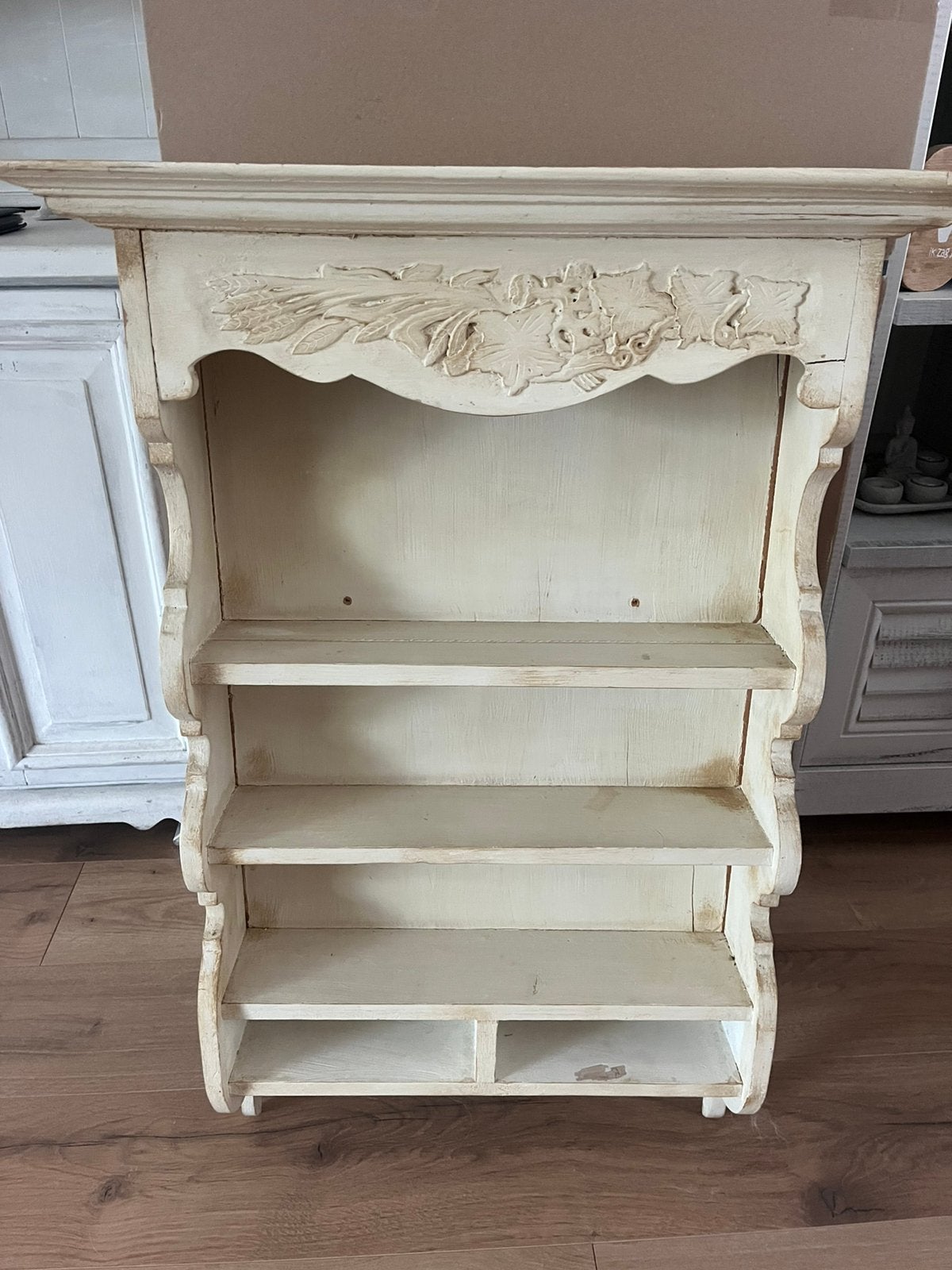 Vintage houten wandrek / wandkastje / landelijk, Ophalen