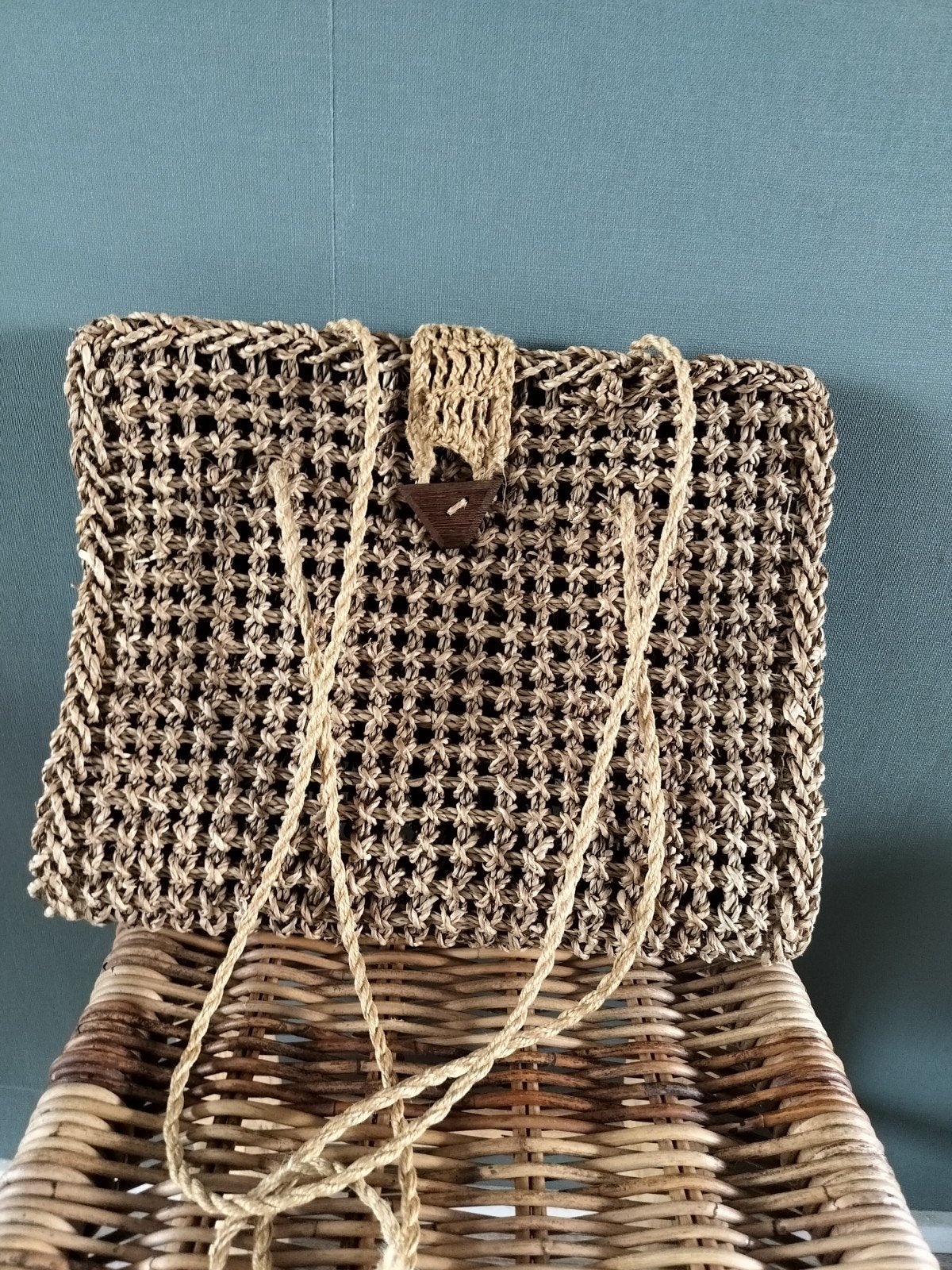 Vintage tas van raffia, Ophalen of Verzenden