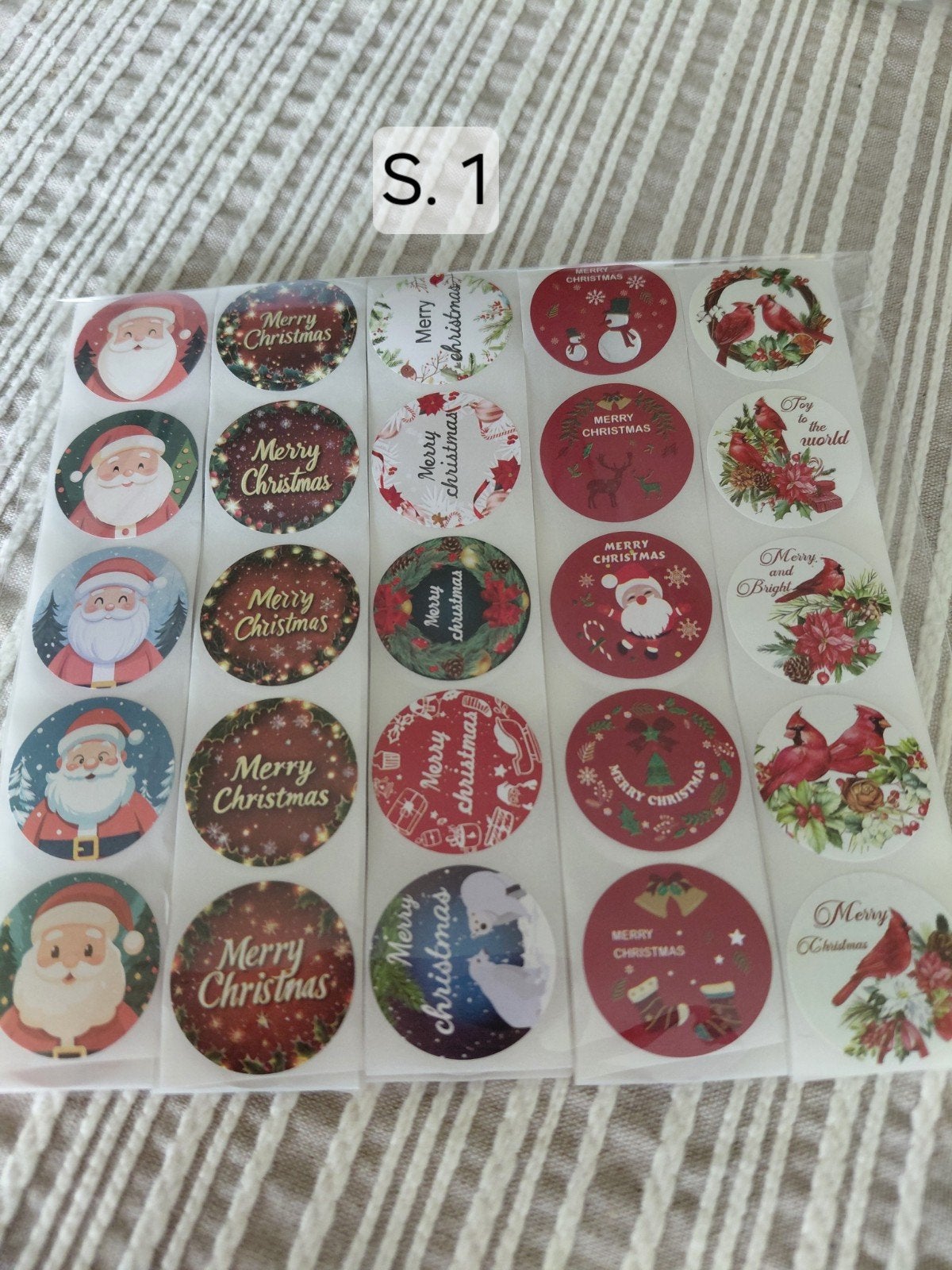 5x 20 stikkers/ sluitzegels Merry Christmas, Hobby en Vrije tijd, Ophalen, Nieuw, Kerst