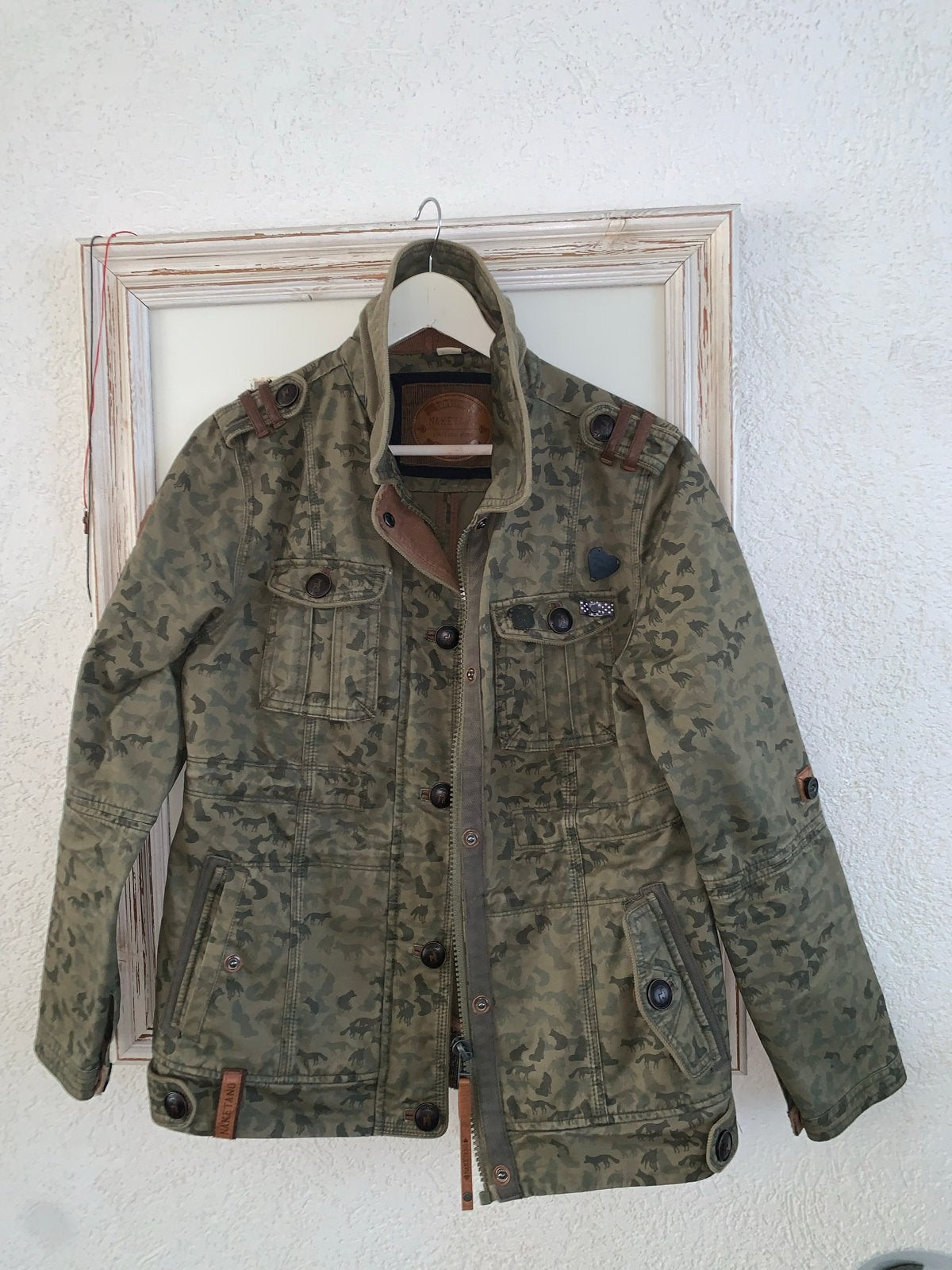 Naketano Brave New Word Camouflage Jas met Vossenprint, Ophalen of Verzenden, Zo goed als nieuw, Groen
