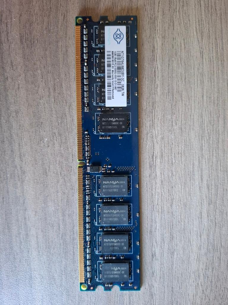 Nanya DDR2 RAM Geheugenmodule - 1GB, Server, Ophalen of Verzenden, DDR2, Gebruikt