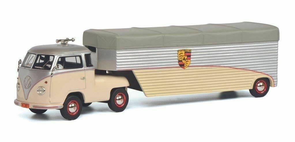 VW Volkswagen bus T1 met trailer van Schuco 1/64 Porsche, Ophalen of Verzenden, Nieuw, Auto