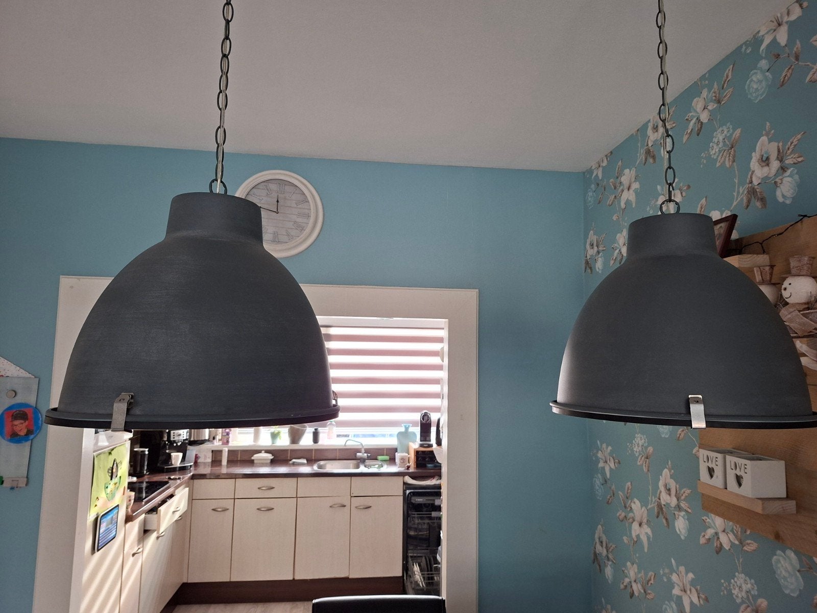 mooie hanglamp eetkamer, Huis en Inrichting, Lampen | Hanglampen, Ophalen, Gebruikt, E27 (groot)