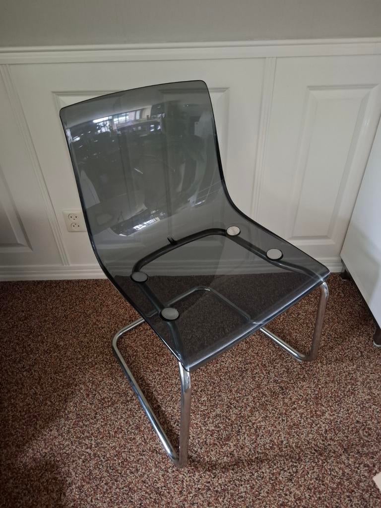 2 IKEA Tobias stoelen, Huis en Inrichting, Stoelen, Ophalen, Twee, Zo goed als nieuw, Grijs