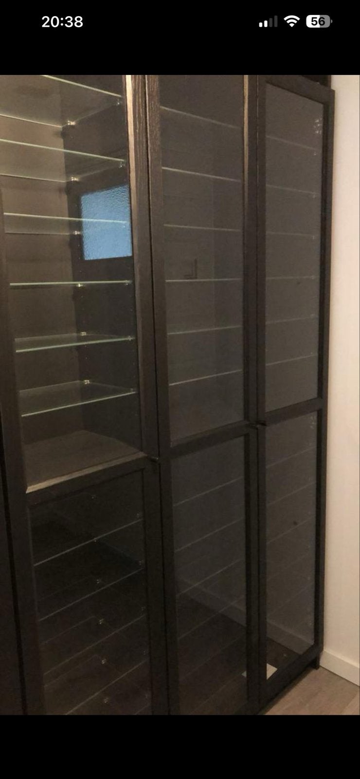 IKEA Billy Boekenkasten met glazen deuren en planken (glas), Ophalen, 200 cm of meer, 50 tot 100 cm, Zo goed als nieuw
