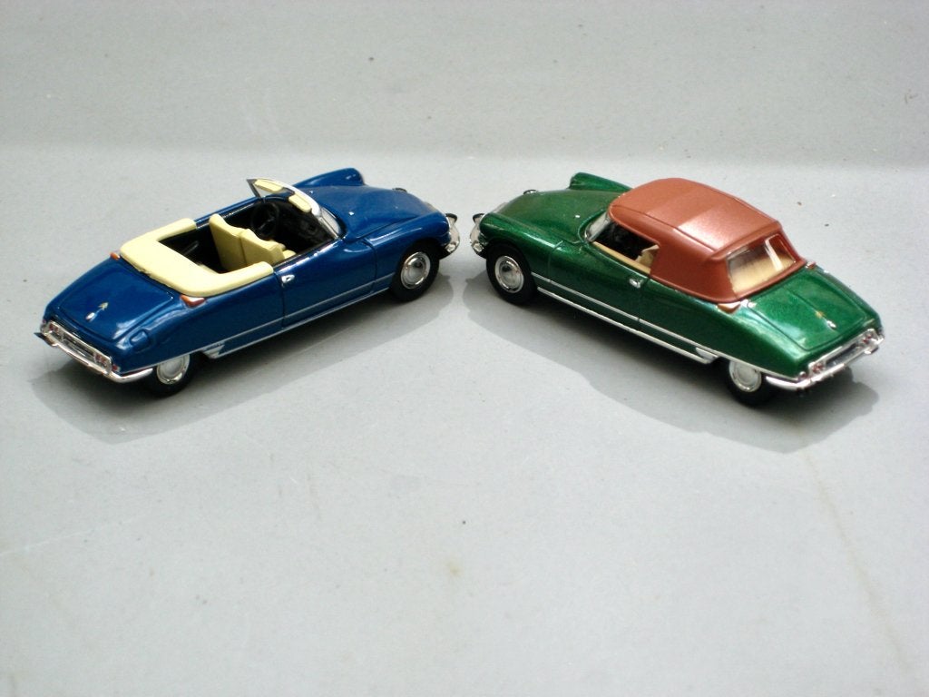 Citroen DS cabriolet blauw open of groen dicht Brekina 1:87, Ophalen of Verzenden, Nieuw, Auto, Brekina