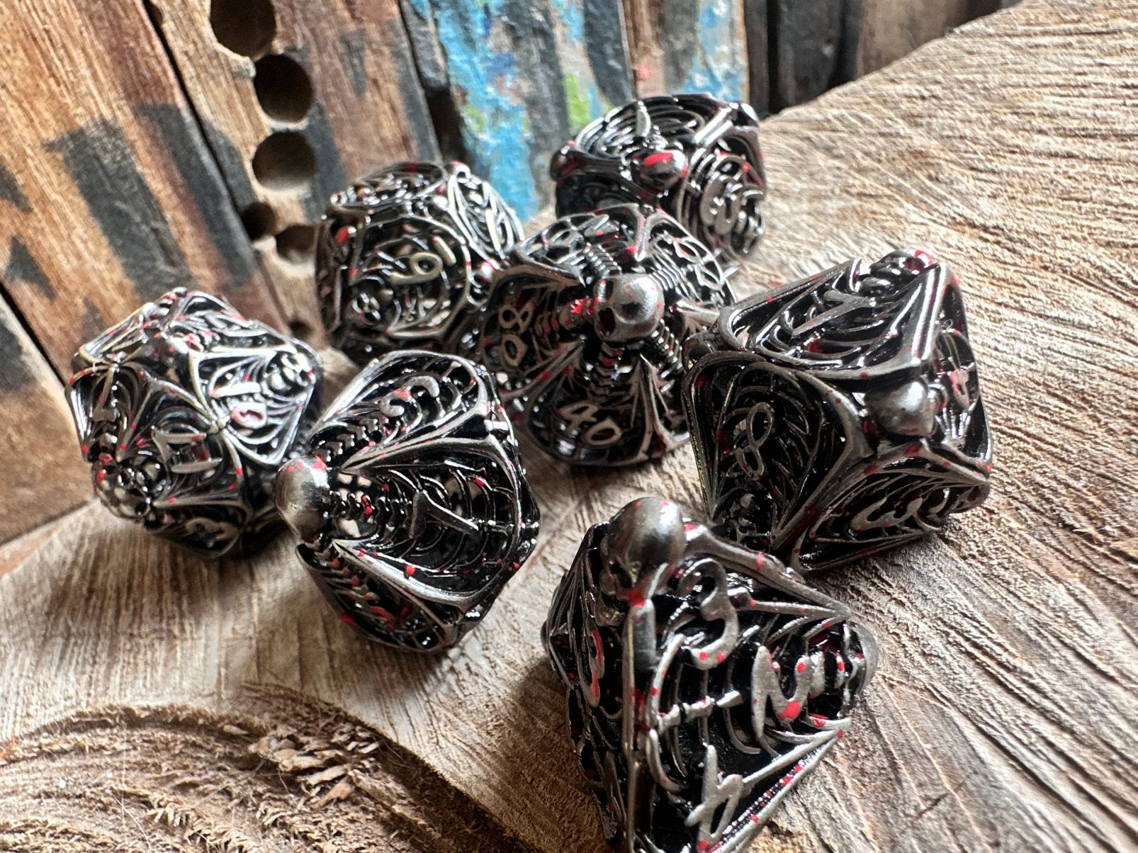 DND Dice / skelet / skull / metal gear / RPG / nieuw, Ophalen of Verzenden, Nieuw
