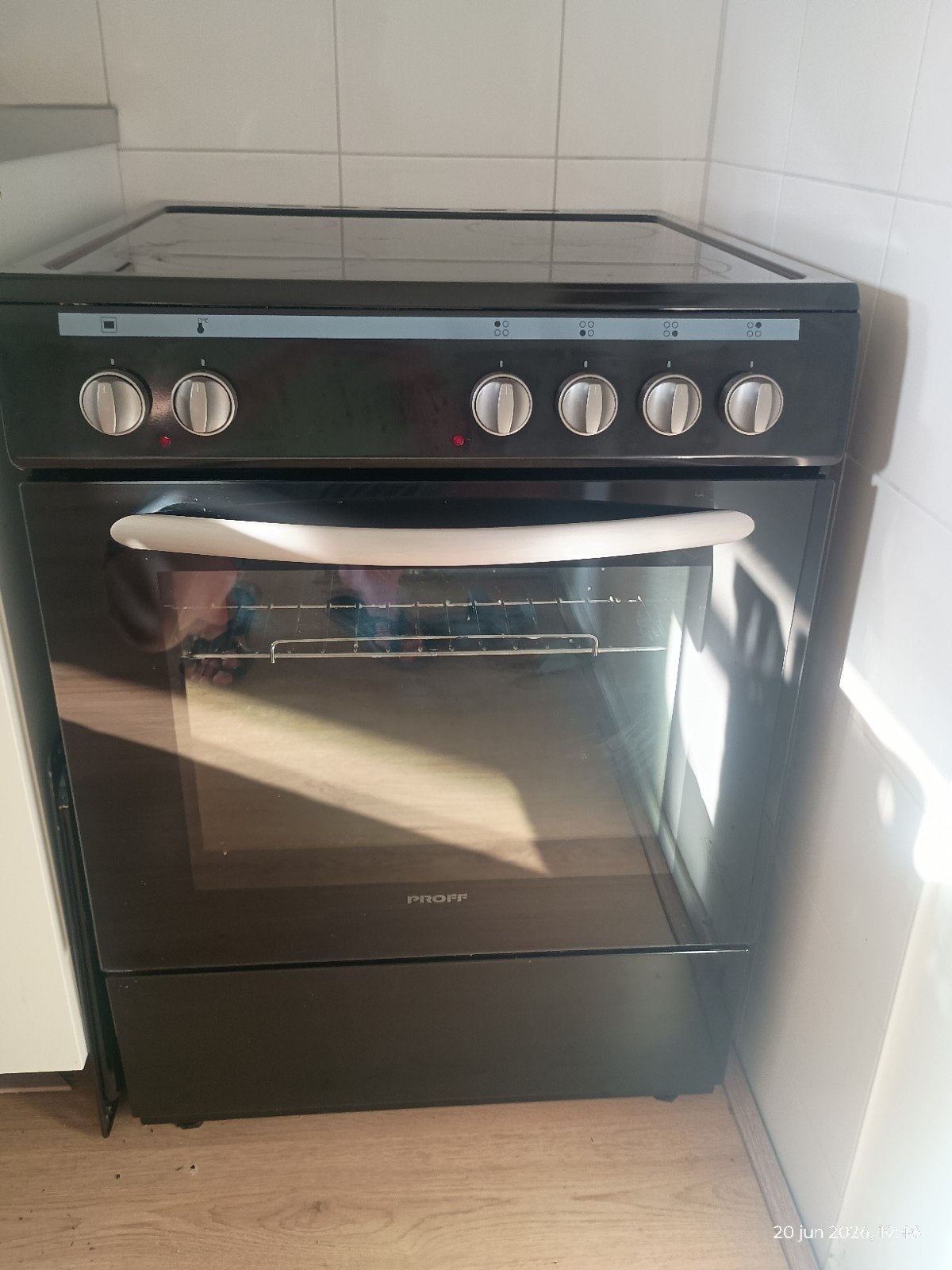 PROFF Vrijstaand Fornuis met Keramische Kookplaat en Oven, Ophalen, Hete lucht, 60 cm of meer, Keramisch
