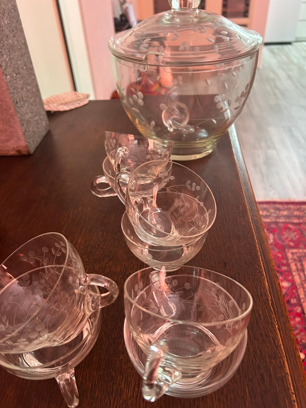 Antiek kristallen bowlstel, Antiek en Kunst, Antiek | Glas en Kristal, Ophalen