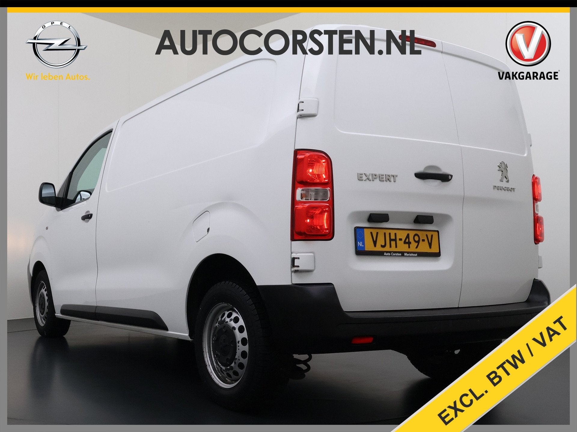 Peugeot Expert 2.0HDI 123pk 3-Pers. Airco Euro 6 Cruise Cont, Voorwielaandrijving, Gebruikt, 4 cilinders, Leder en Stof