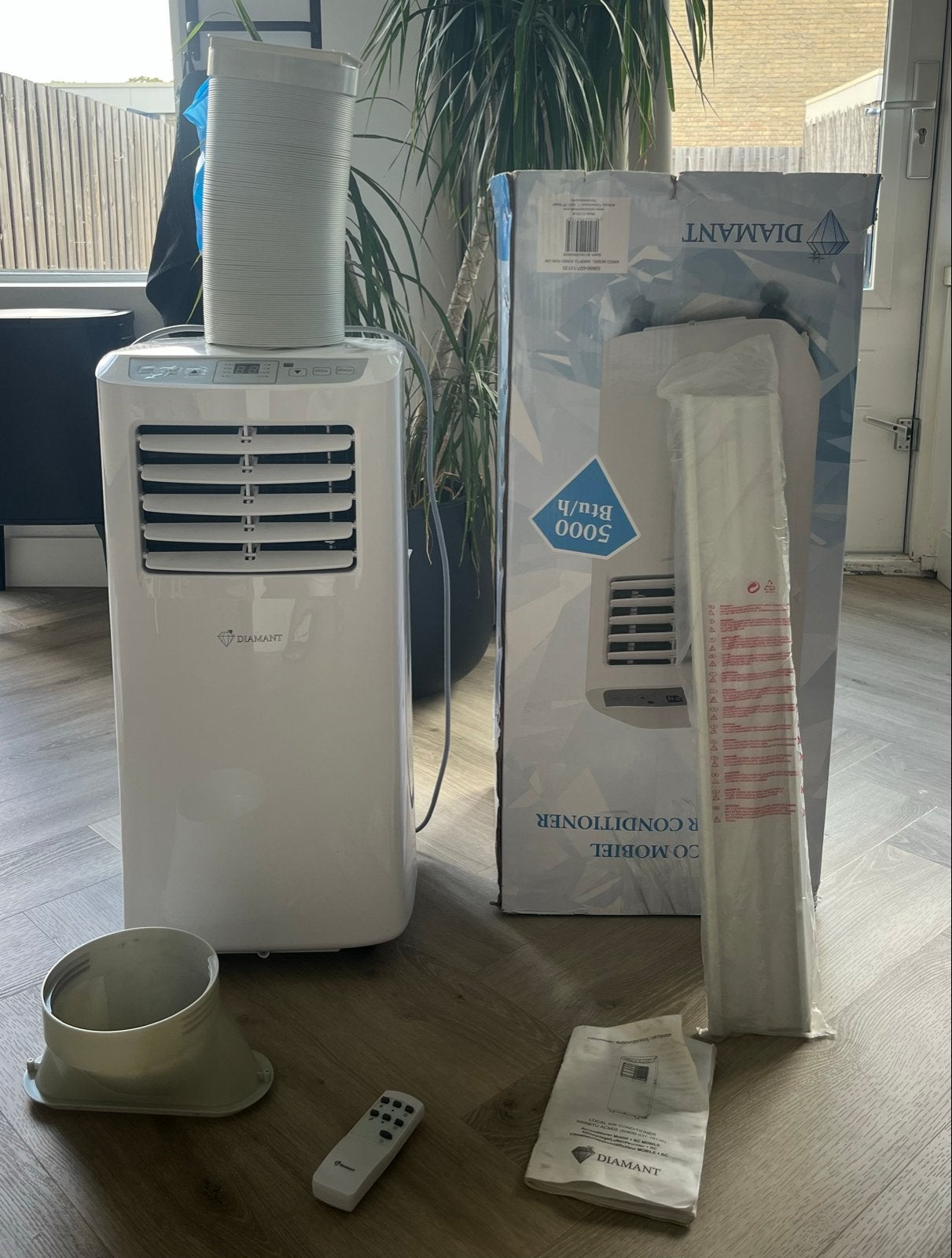 Diamant Mobiele Airco met alle toebehoren - Z.G.A.N., 3 snelheden of meer, Ophalen of Verzenden, Zo goed als nieuw, Koelen en Ontvochtigen