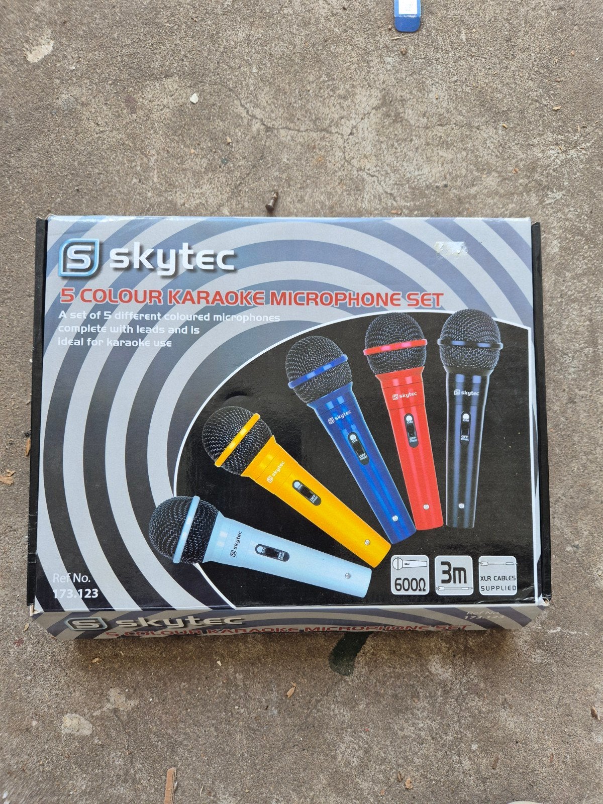 Skytec 5 Kleuren Karaoke Microfoon Set - Nieuw, Audio, Tv en Foto, Karaoke-apparatuur, Ophalen of Verzenden, Nieuw, Microfoon(s)