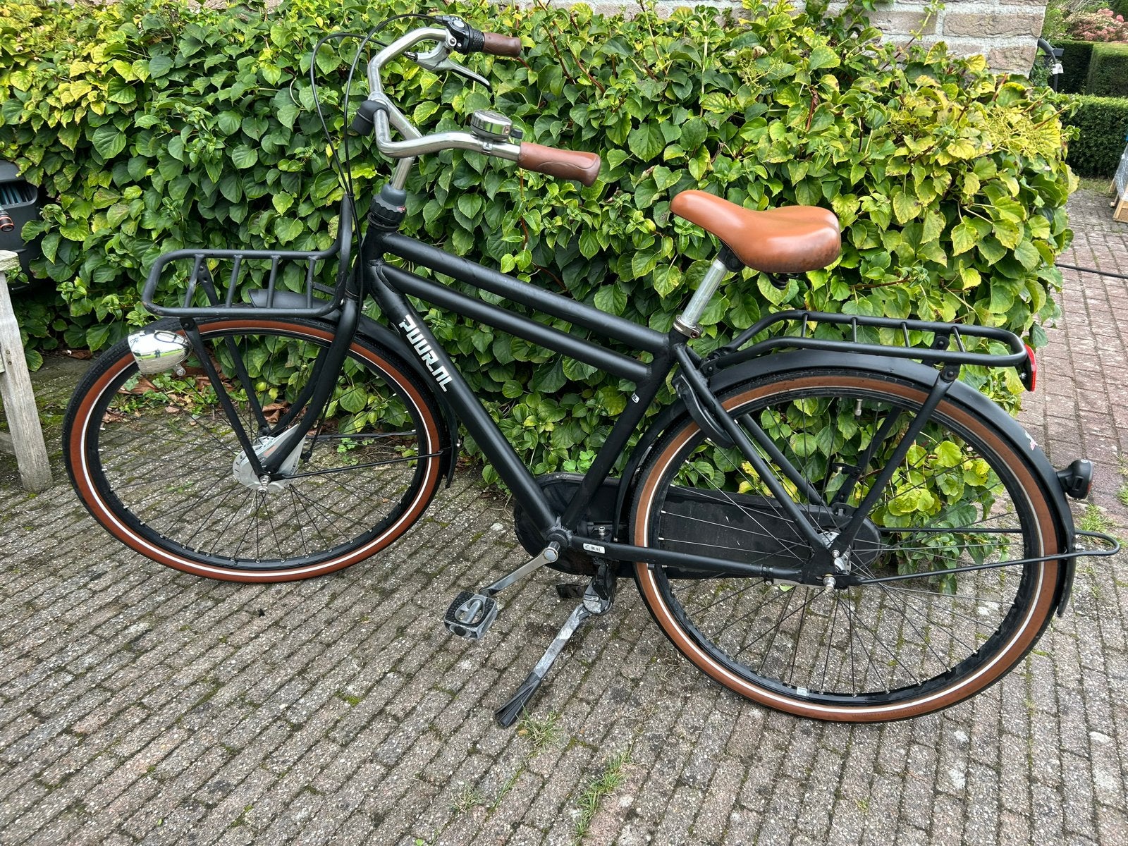 Gazelle PUURNL jongensfiets zwart, framemaat 49, Terugtraprem, Gebruikt, Versnellingen, Ophalen