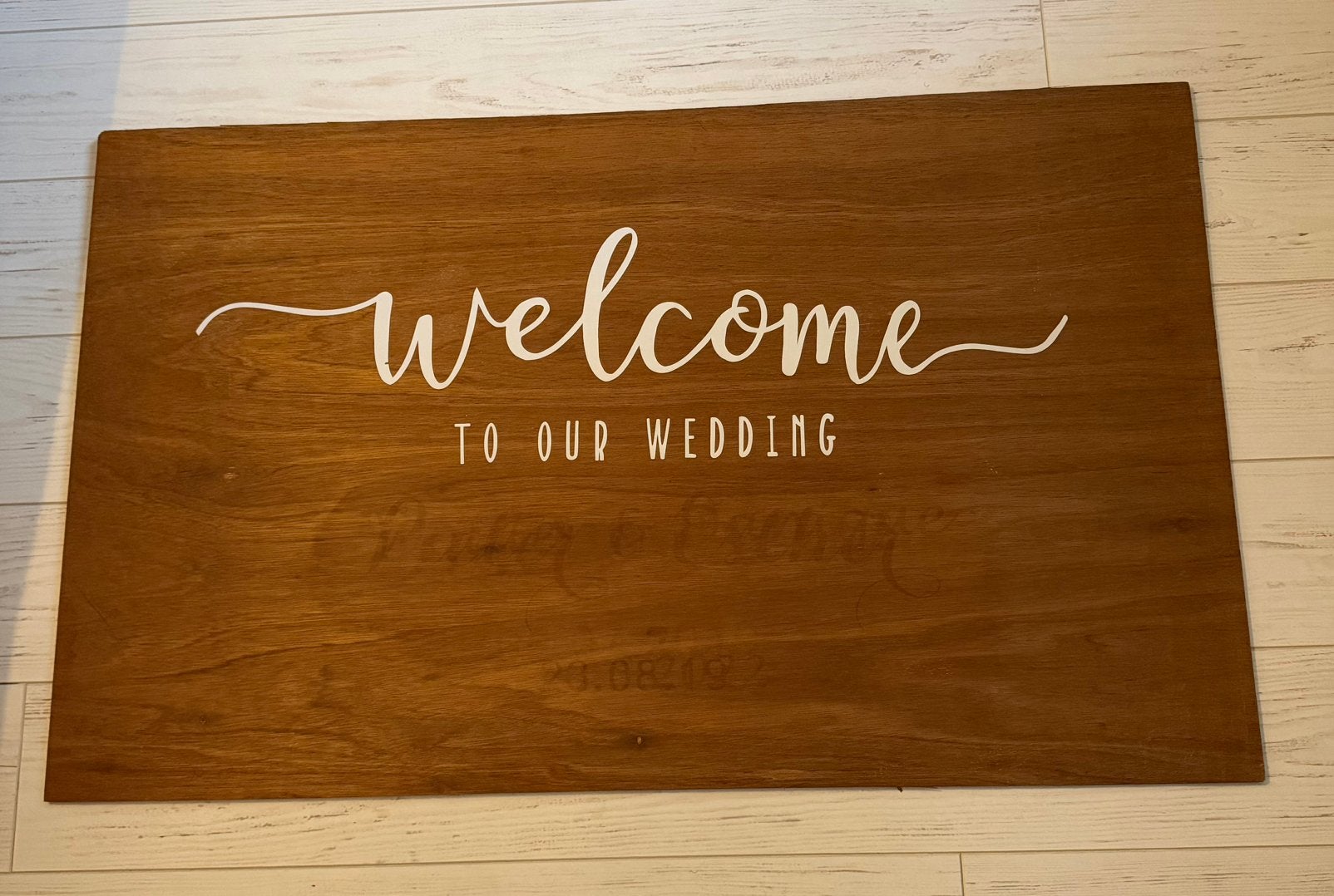 Welcome to our Wedding welkomst bord 1m b en 60,5 cm h, Ophalen of Verzenden, Gebruikt