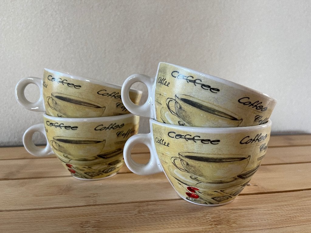 4 Cappuccino mokken, Ophalen, Overige merken, Zo goed als nieuw, Overige stijlen