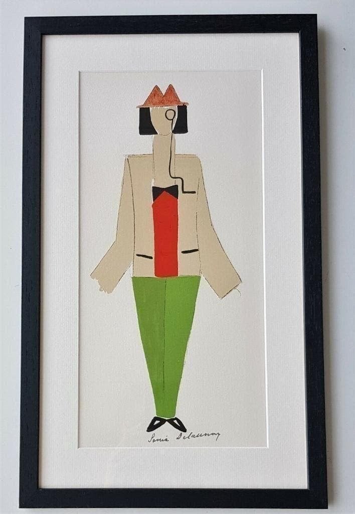 Sonia Delaunay-Costume design Tristan Tzara-1977-Gesigneerd, Verzenden, Pochoir