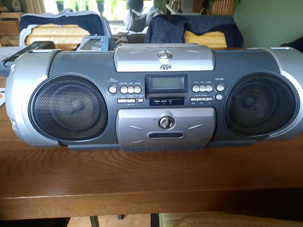 JVC RV-B55 CD/Cassette Radio Boombox - Voor de verzamelaar, Audio, Tv en Foto, Radio's, Ophalen, Zo goed als nieuw, Overige typen