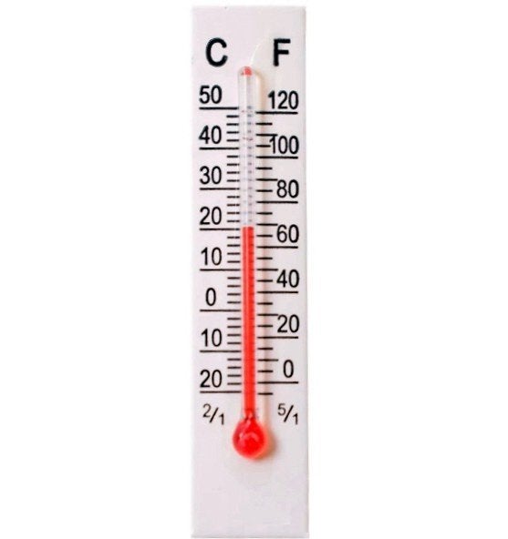 Mini Thermometer Wit - Celsius - Fahrenheit ⁰C/⁰F 11 x 50 mm, Ophalen of Verzenden, Glas