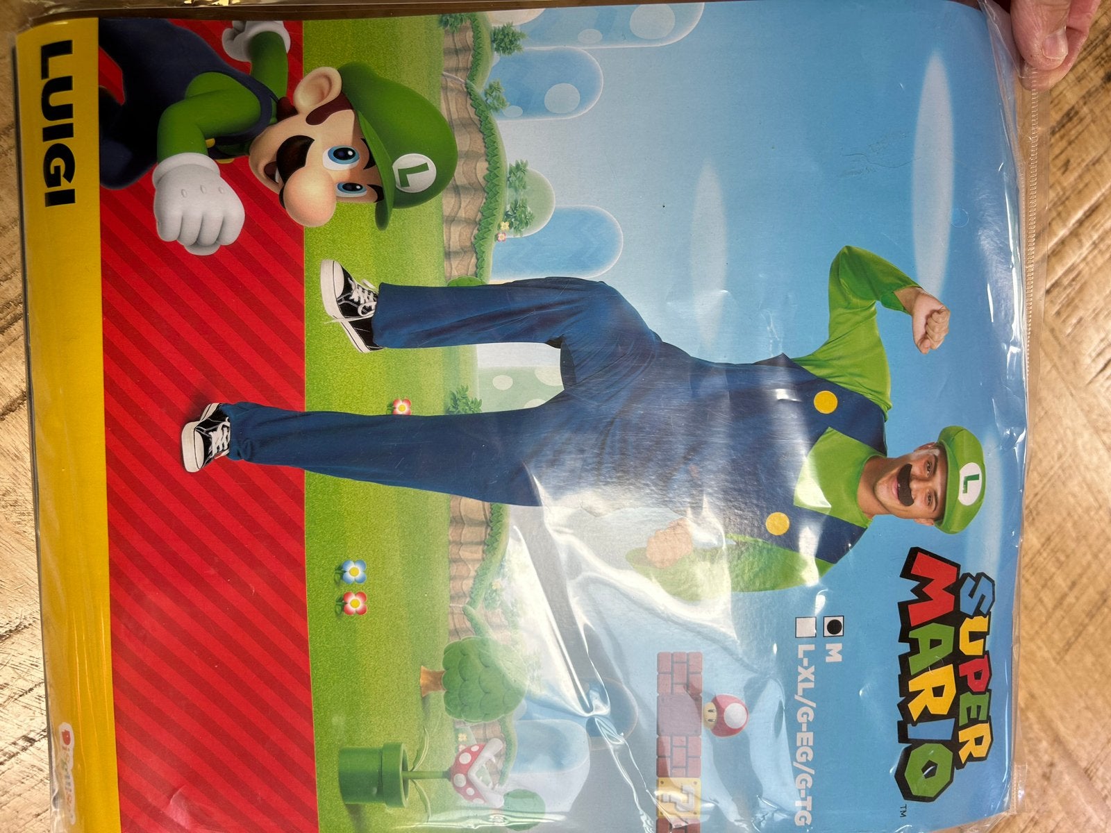 Luigi Super Mario Kostuum - Maat M, Maat 38/40 (M), Carnaval, Ophalen of Verzenden, Zo goed als nieuw