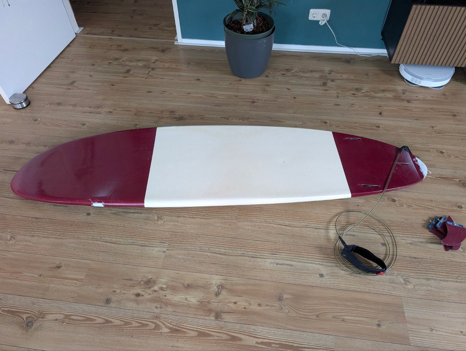 Foto 5 van Gebruikt NSP 7`6 Surfplank - Rood/Wit