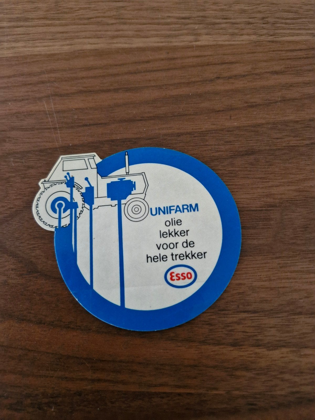 706 Vintage Unifarm Esso Sticker - Olie voor de Trekker, Ophalen of Verzenden, Nieuw, Auto of Motor
