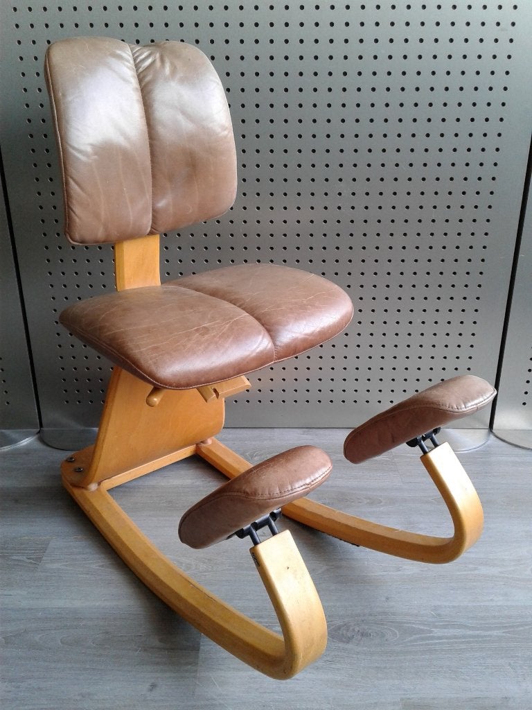 Stokke (Variér) Oposit (Thatsit) (Cognac Leder), Gebruikt!, Gebruikt, Overige kleuren, Ophalen of Verzenden, Variér