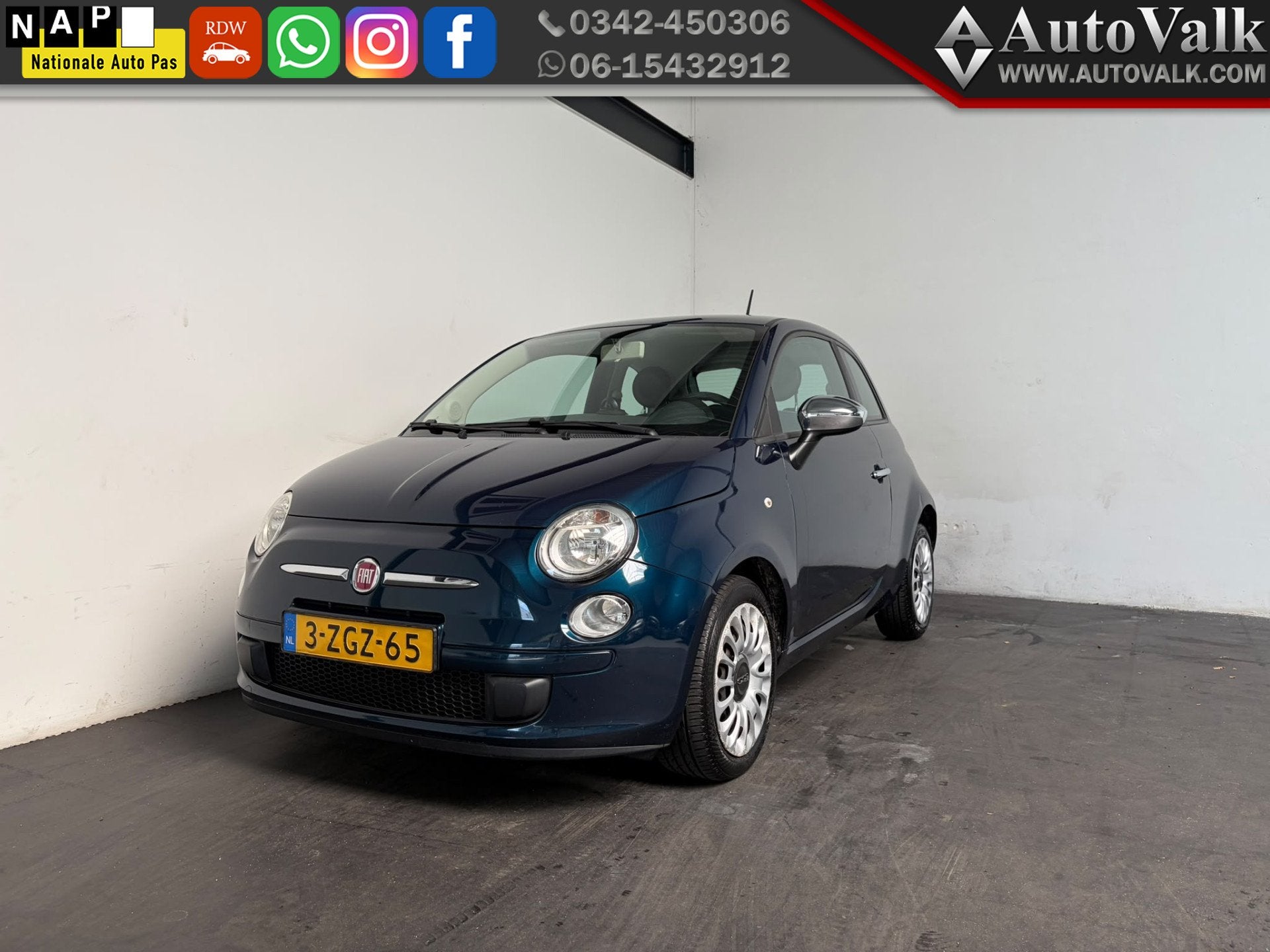 Fiat 500 1.0 TwinAir Pop. Airco! (bj 2014), Voorwielaandrijving, Gebruikt, Euro 6, 840 kg