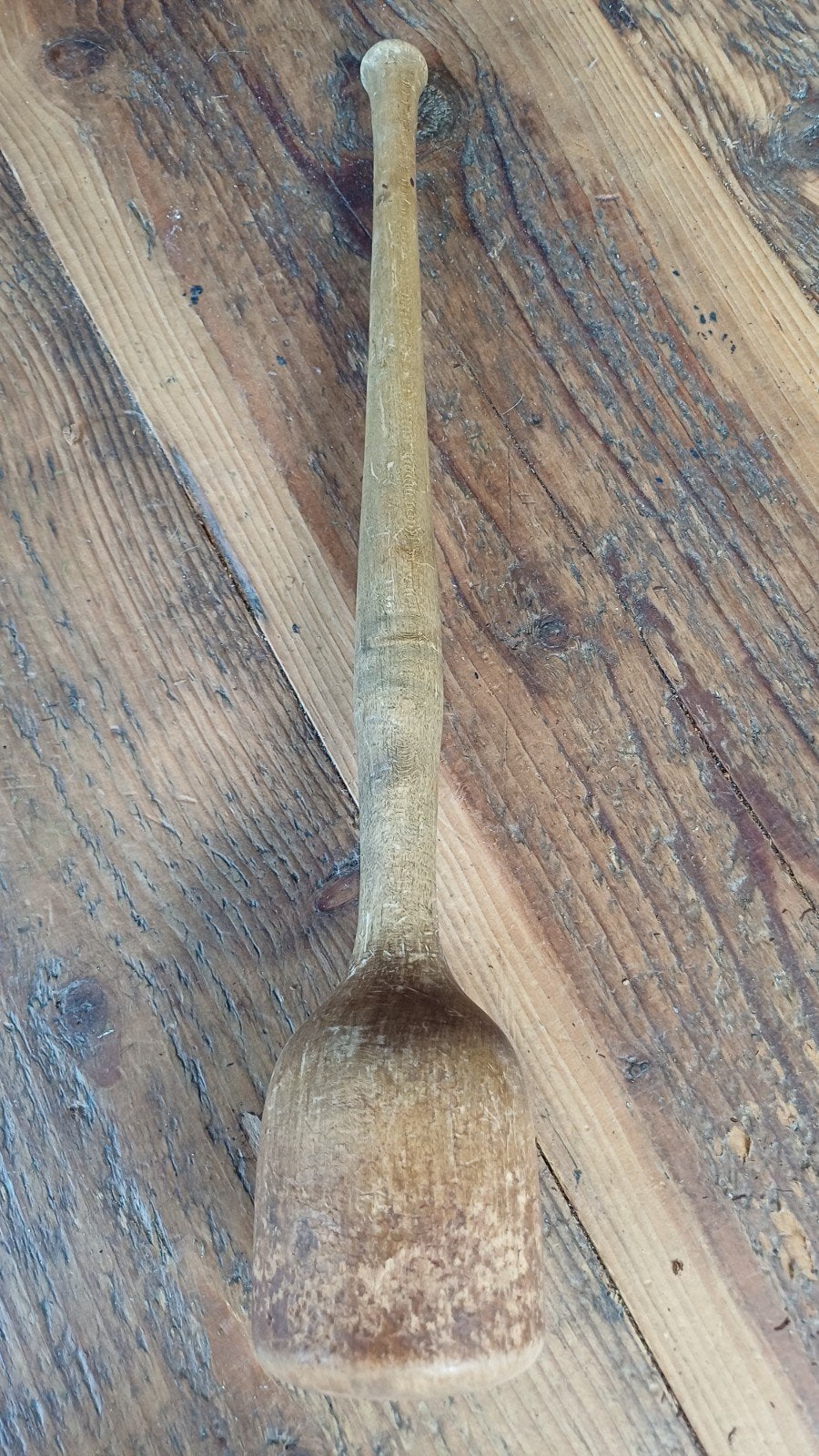 Vintage houten stamper, ca. 37 cm lang, Antiek en Kunst, Ophalen
