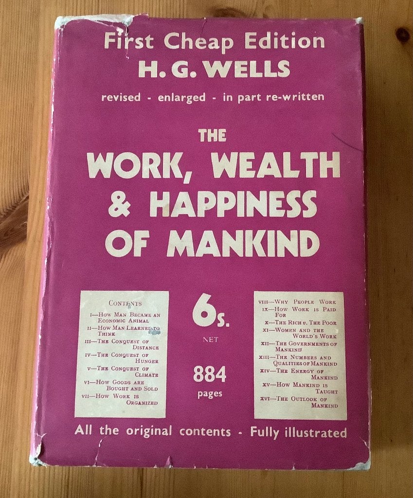H.G. Wells, The Work, wealth & happiness of mankind 1934, Gelezen, Europa overig, H.G. Wells, Ophalen of Verzenden