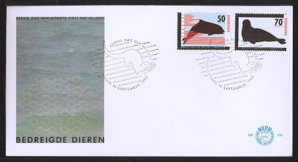 FDC + Maximumkaarten ‘Bedreigde dieren’, 1985 , Ophalen of Verzenden, Onbeschreven, Nederland