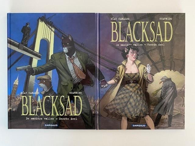 Blacksad, HC, De maskers vallen 1+2, Guarnido, Boeken, Meerdere stripboeken, Ophalen of Verzenden, Zo goed als nieuw