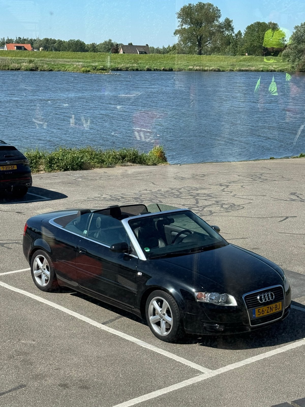 Audi A4 2.0 Tfsi 147KW Cabrio AUT 2006 Zwart (met verhaal), Auto's, 4 cilinders, 4 stoelen, A4, Zwart