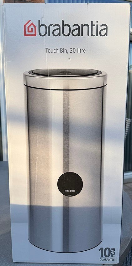 Brabantia Touch Bin prullenbak - 30 liter - Matt Black, Huis en Inrichting, 40 liter of meer, Ophalen, Nieuw, Rvs