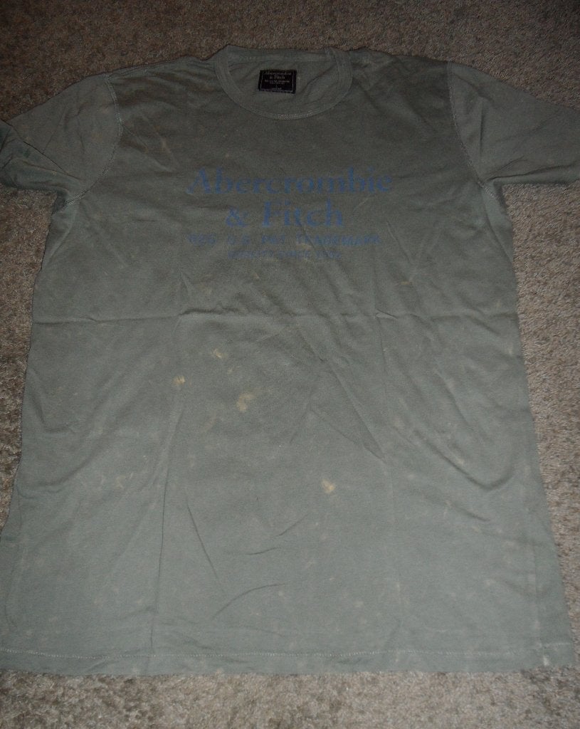 Groen/grijze kleur T-shirt Abercrombie & Fitch, maat L, Maat 52/54 (L), Ophalen of Verzenden, Abercrombie & Fitch, Gedragen