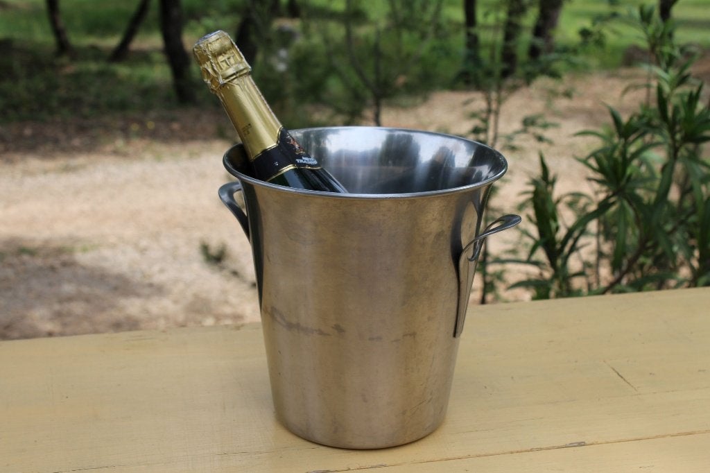 Brocante - Feestelijke Champagne-koelers!, Flessenkoeler, Ophalen of Verzenden, Gebruikt, Metaal