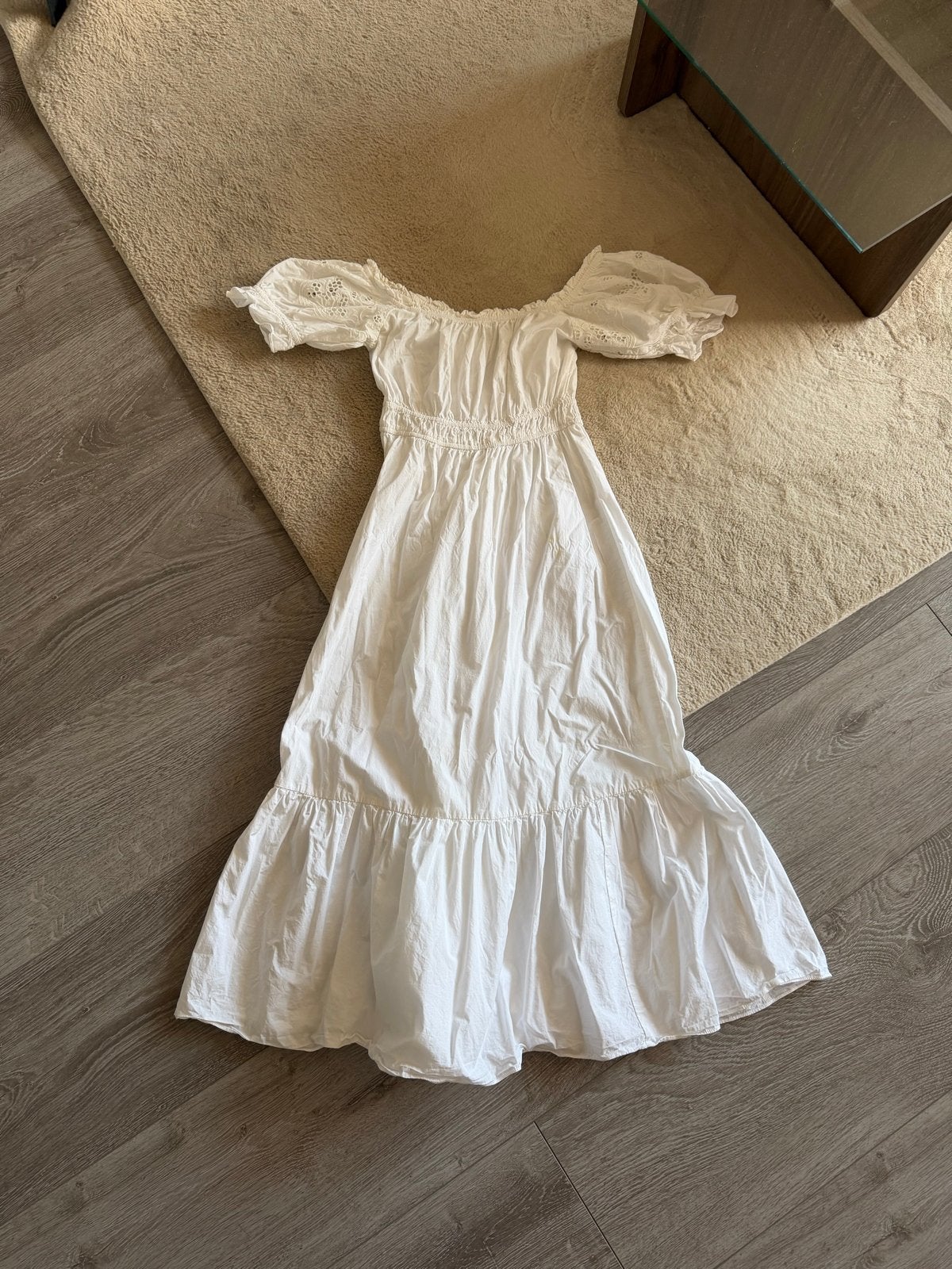 Witte H&M jurk maat S, Verzenden, Gedragen, Maat 36 (S), Wit