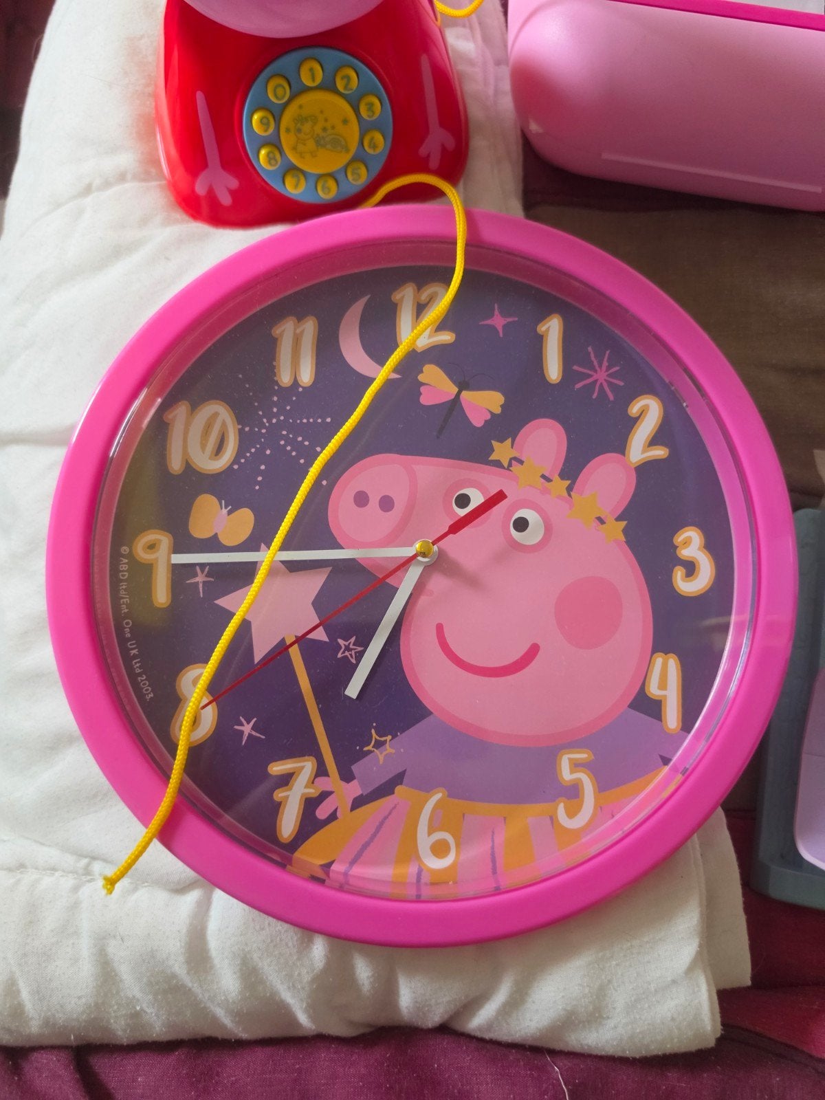 Peppa Pig Klok en Telefoon Speelgoedset, Kinderen en Baby's, Speelgoed | Overig, Gebruikt, Meisje, Ophalen