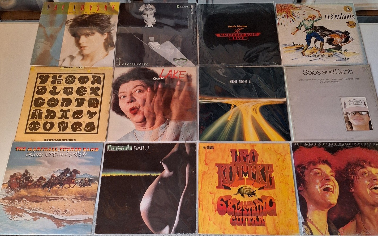 Partij lp's (12x) kottke, lake, lovsky, leer, massada, Ophalen of Verzenden, Gebruikt, 12 inch, LP