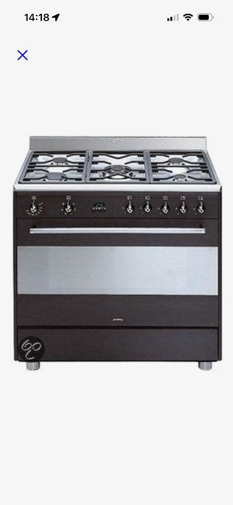 Smeg gasfornuis met 5 pitten en oven, Witgoed en Apparatuur, Ophalen, Gebruikt, 60 cm of meer, Grill