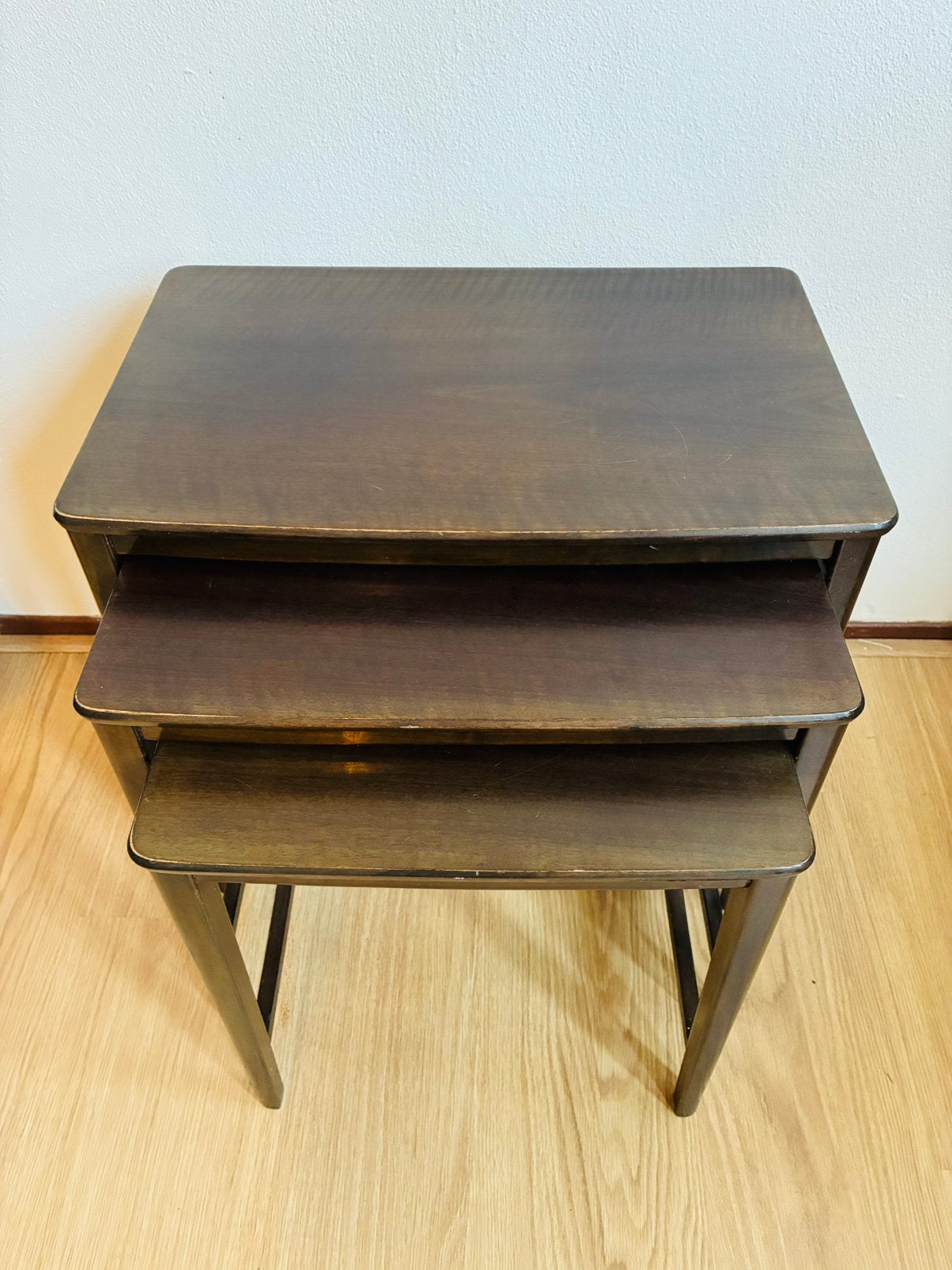 Vintage jaren ‘70 bijzettafel - palissanderhout, Ophalen, Minder dan 45 cm, Zo goed als nieuw, Minder dan 55 cm