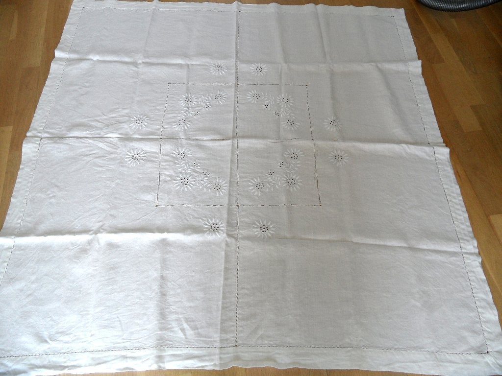 LINNEN KEED MET HANDWERK  ZIE foto's, Ophalen of Verzenden